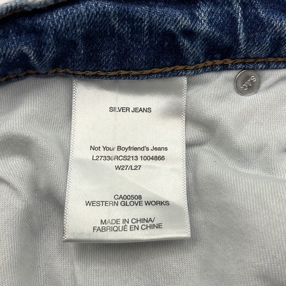 Silver Jeans Not Your Boyfriends Jeans High Rise Size 27 - Picture 9 of 16
